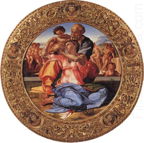 Michelangelo Buonarroti The Holy Family with the Young St.John the Baptist china oil painting image